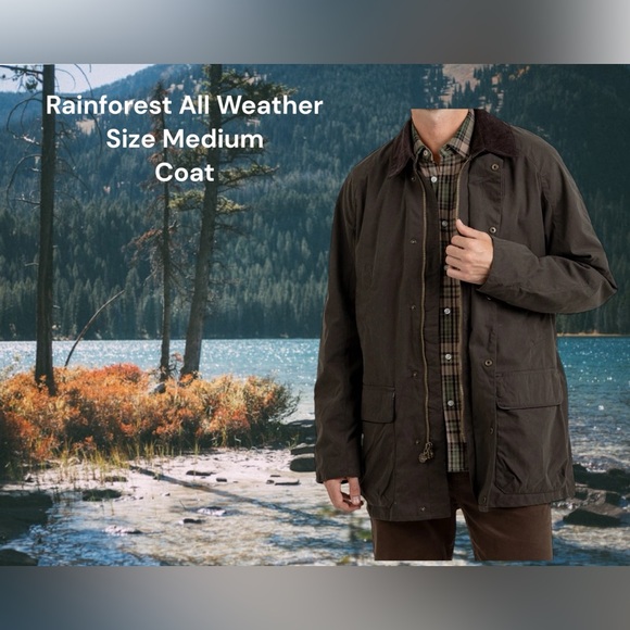 Rainforest Size Medium Brown (potabella)Zip-Up all weather coat. NWT